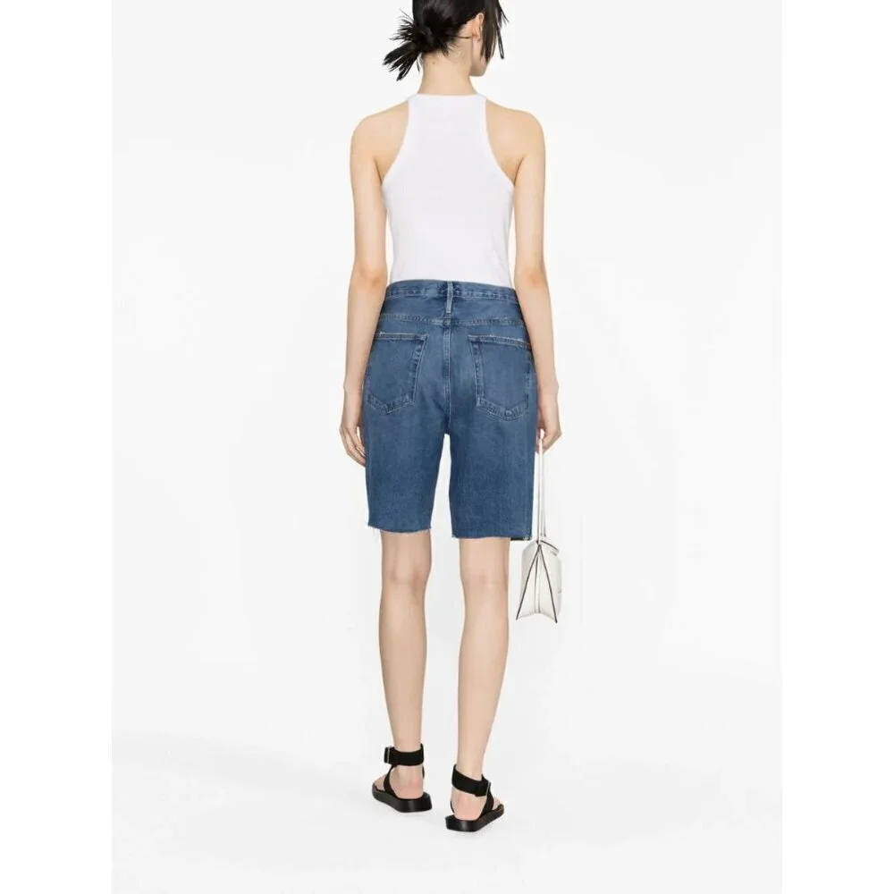 FRAME Frayed-Edge Denim Shorts Size 25 Waist (in) - NWT